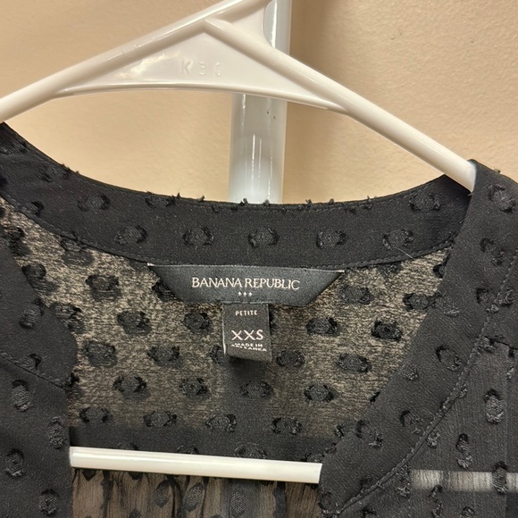 Banana Republic Black Sheer Blouse - Picture 3 of 8